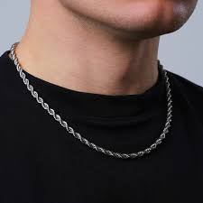 2mm Sterling Silver Flat Neck Chain for Boys Men Necklace for Boys Men